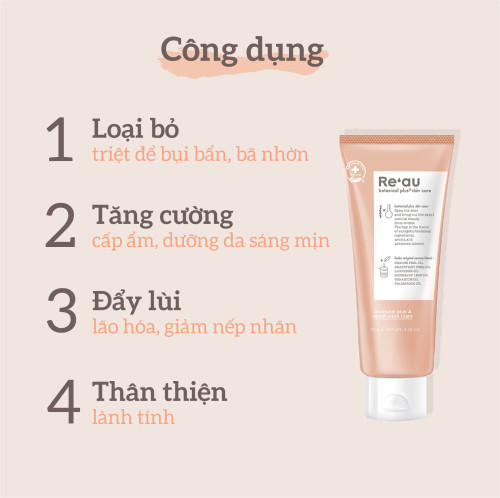 Sữa rửa mặt Re'au Botanical Plus A Moist Wash Foam - Date 11/24